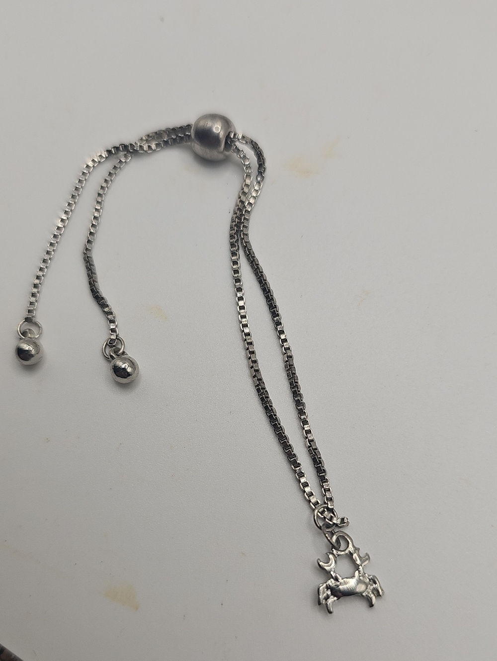 Unbranded Crab Bolo Bracelet Womens Size OS Silver Tone Nautical Coastal Jewelry